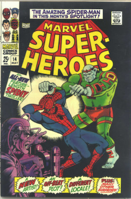 Marvel Super-Heroes #14: New Amazing Spider-Man Story by Ross Andru. Click for values