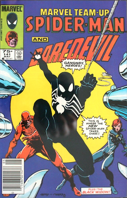 Marvel Team-Up #141: Ties for First Symbiote, Canadian Price Variant. Click for values