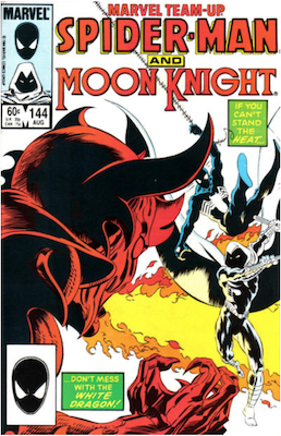 Marvel Team-Up #144: Spider-Man and Moon Knight. Click for values.