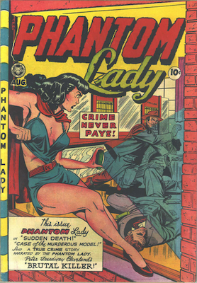 Phantom Lady #19, Baker cover art. Click for values