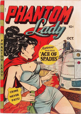 Phantom Lady #20, classic Baker cover art. Click for values