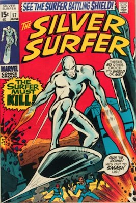Silver Surfer #17 volume one. click for values