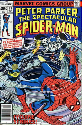 Spectacular Spider-Man #23: Moon Knight appearance. Click for values.