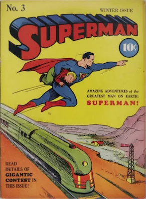 Superman #3: Reprints second story from Action #5. Click for values