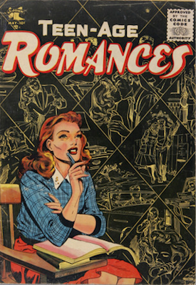 Teen-Age Romances #43: Matt Baker cover art. Click for values