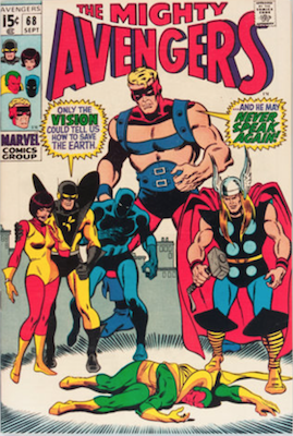 Avengers #68. Click for values.