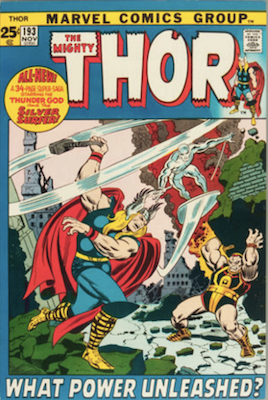 Thor #193, Giant-Size issue, scarce in high grade; Silver Surfer Appearance. Click for values