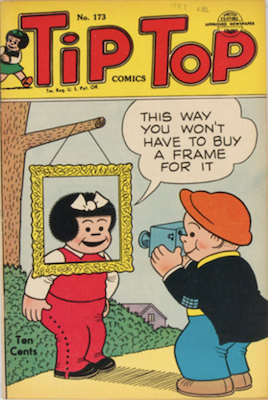 Tip Top Comics #173: Ties for first appearance of Peanuts. Click for values