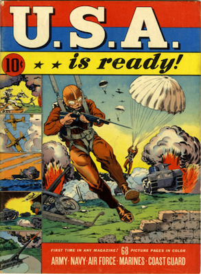 USA is Ready (1941). Propaganda WW2 issue. Dell Comics. Click for values