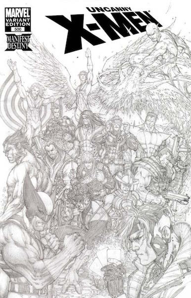 Top 100 Variant Comics: 100: Uncanny X-men 500 Turner Sketch (2008)