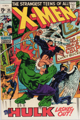 Uncanny X-Men #66: Last New Story Before Reprints; Incredible Hulk crossover. Click for values