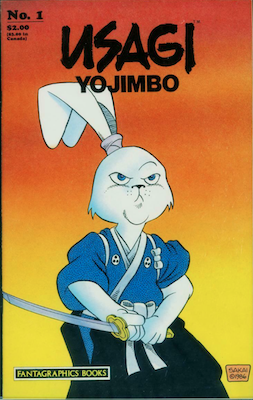 Usagi Yojimbo #1 (1987): First in solo series. Click for values