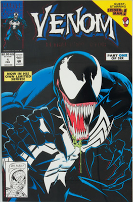 Venom Lethal Protector #1 Error Variant: black background. Click for values