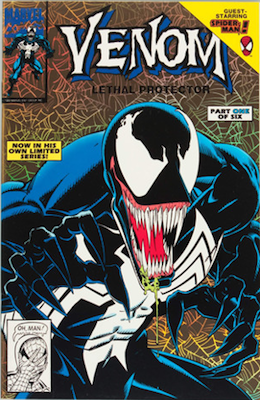 Venom Lethal Protector #1 Gold Edition. Gold background. Click for values