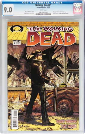 Walking Dead #1 CGC 9.0. Most recent sale: $1,137