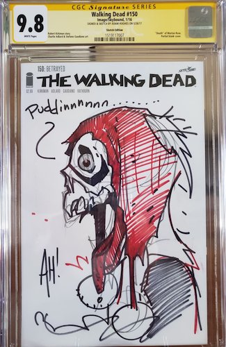 Walking Dead #150 with Sketch CGC 9.8