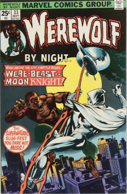 Werewolf by Night #33, 2nd Moon Knight. Click for values