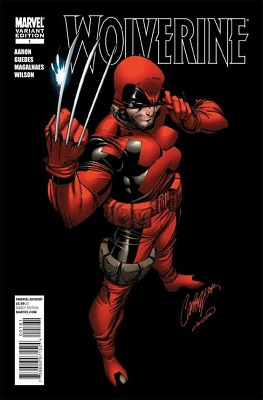 Wolverine #1 (2010): J. Scott Campbell Deadpool Variant Cover. Click for values