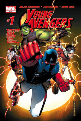 100 Hot Comics: Young Avengers 1, 1st Kate Bishop, Hulkling, Speed and Ironlad. Click to order a copy