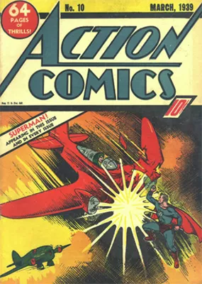 Action Comics #10 (Mar 1939): Third Superman Cover Appearance. Click for values