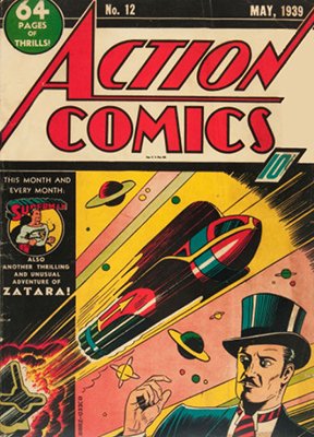 Action Comics #12: Ad for Detective #27 in one panel. Click for value