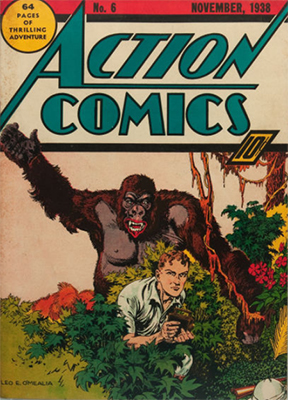 Action #6: First appearance of Jimmy Olsen. Click for values