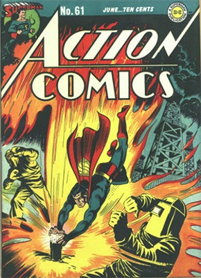 Action Comics #61: Classic atomic radiation cover. Click for value