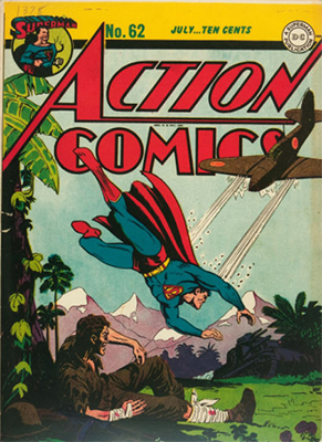 Action Comics #62: Japanese war cover. Click for value