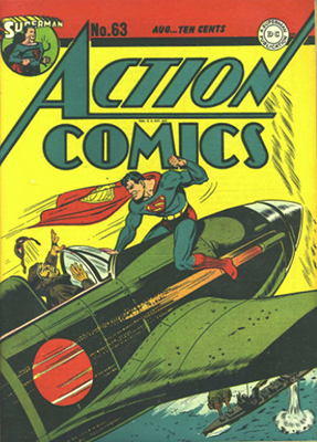 Action Comics #63: Japanese war cover. Click for value
