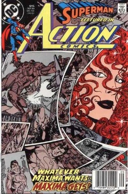 Origin and First Appearance, Maxima, Action Comics #645, DC Comics, 1989. Click for value