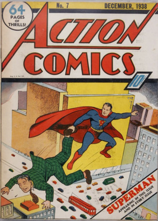 Action Comics #7 (1938), second Superman cover