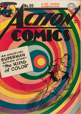 Action Comics #89: Classic rainbow cover. Click for value