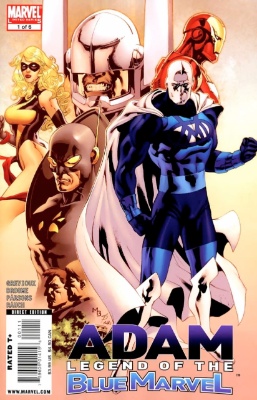 Origin and First Appearance, Blue Marvel, Adam: Legend of the Blue Marvel #1, Marvel Comics, 2008. Click for value