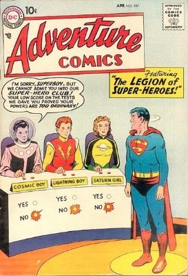 100 Hot Comics: Adventure Comics #247, 1st Legion of Superheroes. Click to buy a copy at Goldin