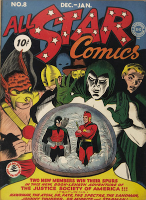 All-Star Comics #8 (December 1941): Origin and First Appearance, Wonder Woman. Record sale: $81,000. Click for values