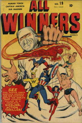 All-Winners Comics #19 (Fall 1946): First Appearance of the All-Winners Squad. Click for values