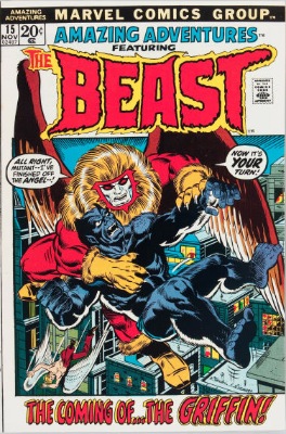 Origin and First Appearance, Griffin, Amazing Adventures #15, Marvel Comics, 1972. Click for value Origin and First Appearance, Griffin, Amazing Adventures #15, Marvel Comics, 1972. Click for value
