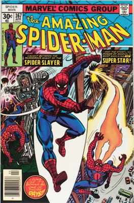 Spiderman Villains List: ASM #167, 1st Will O' the Wisp. Click for values
