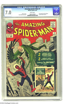 Amazing Spider-Man #2 gets expensive in high grade. We recommend a CGC 7.0 copy, which is about the same price as a 6.5 but much cheaper than a 7.5 or 8.0. Click to buy yours from Goldin