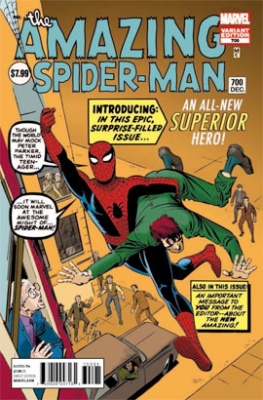Amazing Spider-Man #700 (2013): Steve Ditko cover variant. Click for value