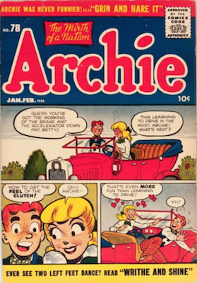 Archie Comics #78: Classic Innuendo Clutch cover. Click for value