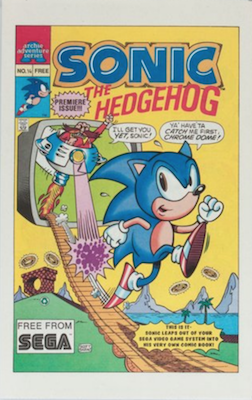 Archie Comics Sonic the Hedgehog First Sonic in comics; giveaway with NES game