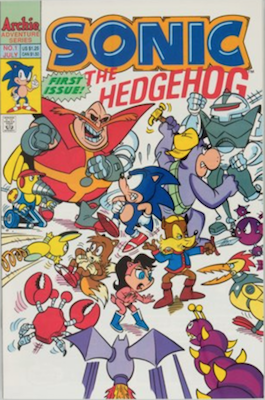 Archie Comics Sonic the Hedgehog First Sonic in comics; giveaway with NES game
