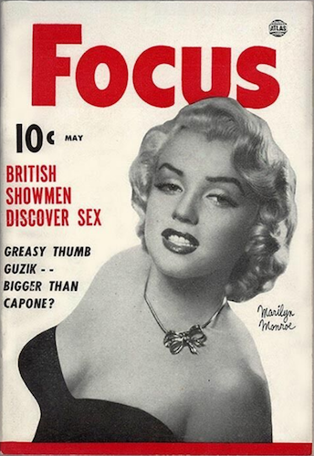 Focus v3 #5: Marilyn Monroe cover, rare! Only two copies in the CGC census. Click for values