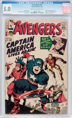 Avengers #4 CGC 5.0 Value?