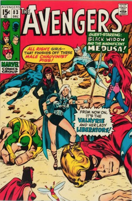 Wasp Marvel Comics: Avengers #83, 1st Appearance of Liberators (Wasp, Valkrye, Scarlet Witch, Black Widow, Medusa. Click for values