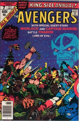 Avengers Annual #7: Thanos Cover and Story. Click for values