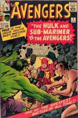 Avengers comic #3: Sub-Mariner and Hulk fight the Avengers, Spider-Man cameo