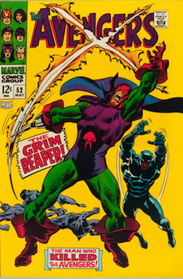Avengers #52 (Marvel, 1968): Black Panther Joins the Avengers; First Appearance of Grim Reaper. Click for values