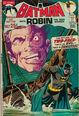 Batman #234, 1st Silver Age Two-Face. Click for values